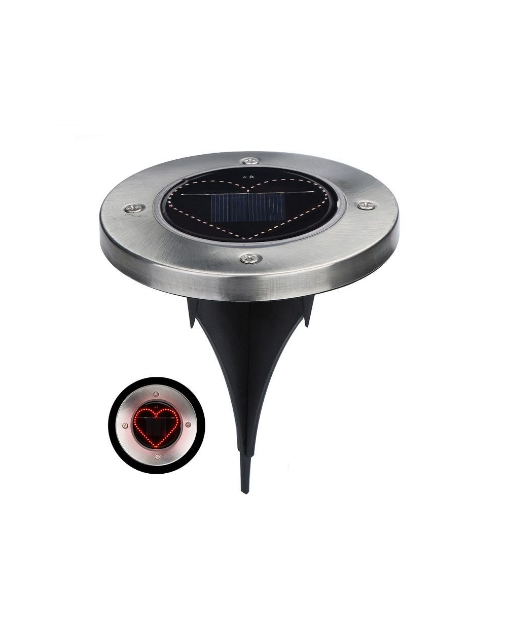 Ηλιακό φωτιστικό κήπου LED με σχέδιο - Καρφωτό - 4pcs - Red