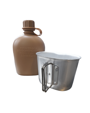 Στρατιωτική καραβάνα με παγούρι - 920007 - Brown