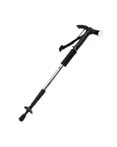 Τηλεσκοπικό μπαστούνι ορειβασίας με φακό - Μπατόν - 138339 - Silver