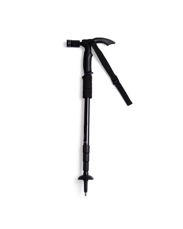 Τηλεσκοπικό μπαστούνι ορειβασίας με φακό - Μπατόν -138339 - Black