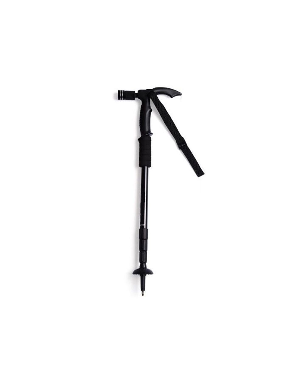 Τηλεσκοπικό μπαστούνι ορειβασίας με φακό - Μπατόν -138339 - Black