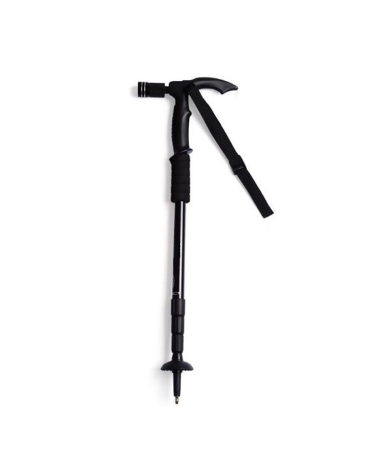 Τηλεσκοπικό μπαστούνι ορειβασίας με φακό - Μπατόν -138339 - Black