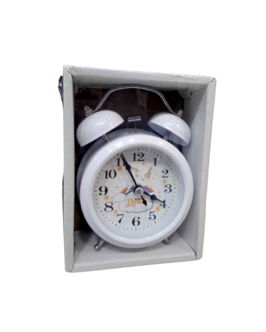 Επιτραπέζιο ρολόι - Ξυπνητήρι - 3301-6 - 330130 - White