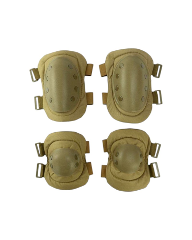 Σετ επιγονατίδες & επιαγκωνίδες - Tactical - 4pcs - 920075 - Beige