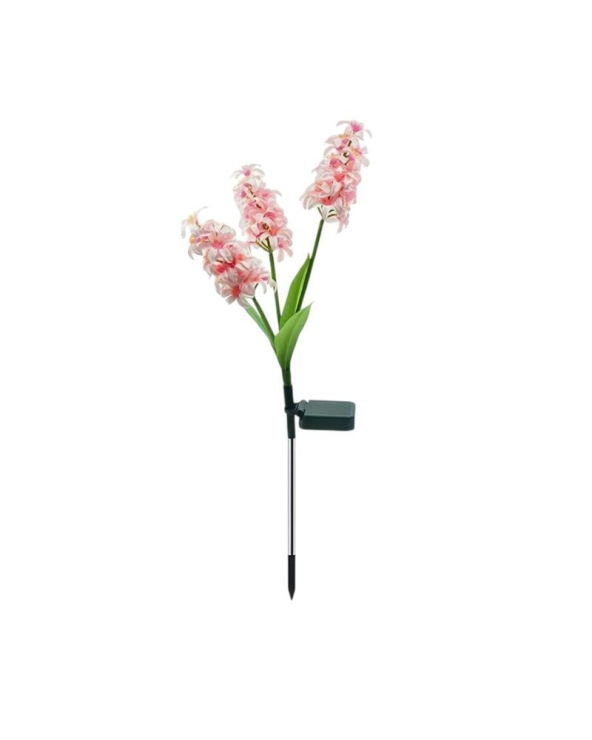 Φωτιζόμενα διακοσμητικά λουλούδια LED με ηλιακό πάνελ - 2pcs - 150326 - Pink