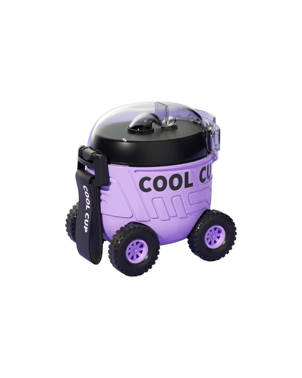 Παιδικό παγούρι πλαστικό - Αυτοκινητάκι - 600ml - 722399 - Purple