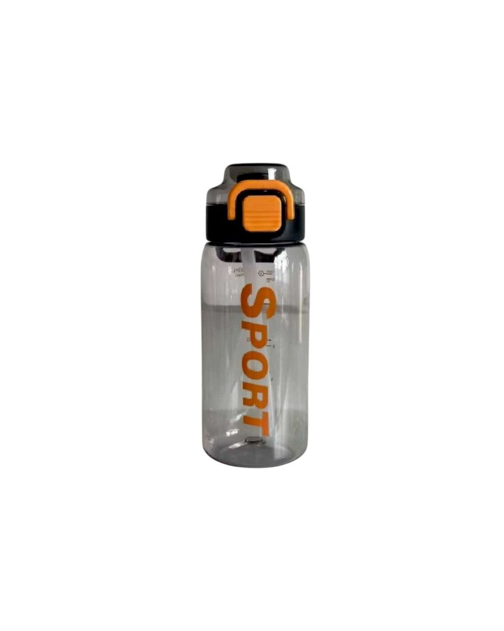 Φορητό παγούρι πλαστικό με καλαμάκι - 580ml - YS-1011 - 616311 - Black