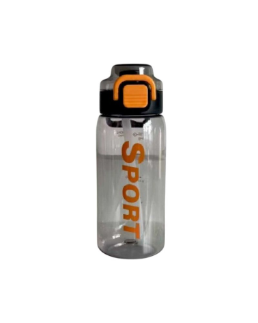 Φορητό παγούρι πλαστικό με καλαμάκι - 580ml - YS-1011 - 616311 - Black