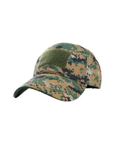 Ανδρικό καπέλο jockey στρατιωτικού τύπου - M02 - 270607 - Green/Brown