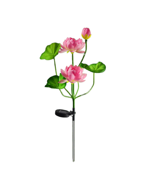 Φωτιζόμενα διακοσμητικά λουλούδια LED με ηλιακό πάνελ - 2pcs - 150371 - Pink