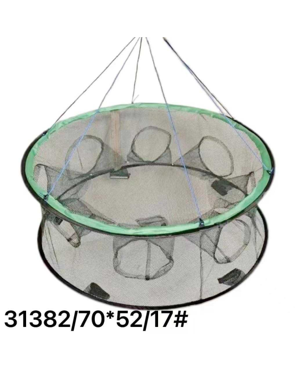Πτυσσόμενη παγίδα ψαρέματος - Κιούρτος με 17 εισόδους - 70x52cm
