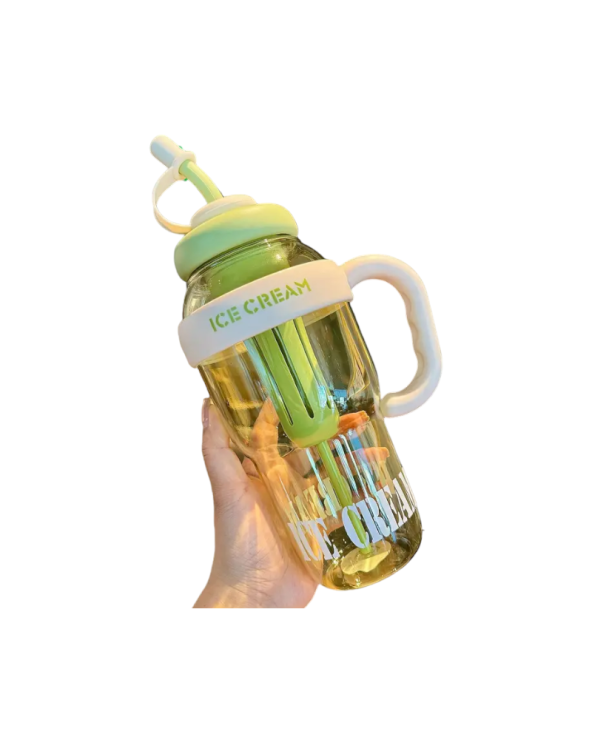 Φορητό παγούρι πλαστικό με καλαμάκι - 1300ml - RTS16 - 590166 - Green