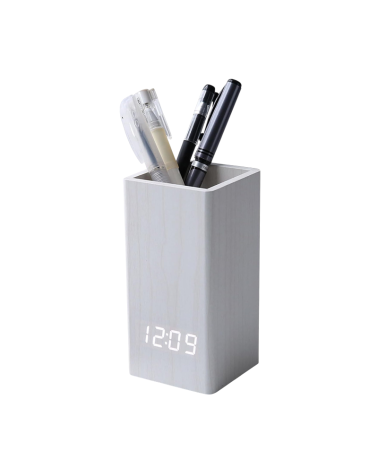 Ψηφιακό ρολόι - Ξυπνητήρι & Μολυβοθήκη - ET015-2 - 909429 - White