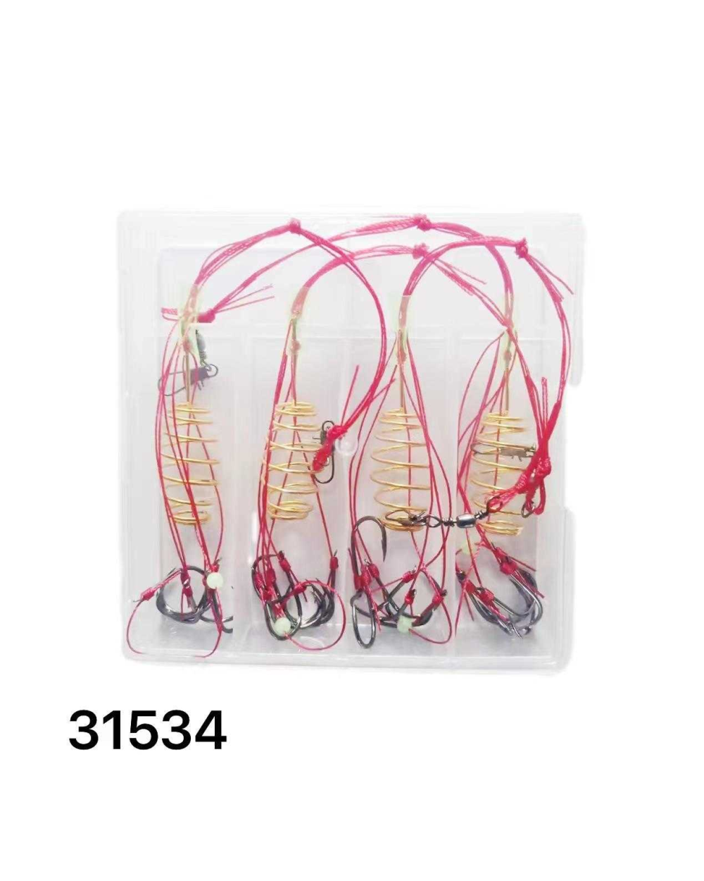 Μαλαγρωτής ψαρέματος σπιράλ με αγκίστρια - 4pcs