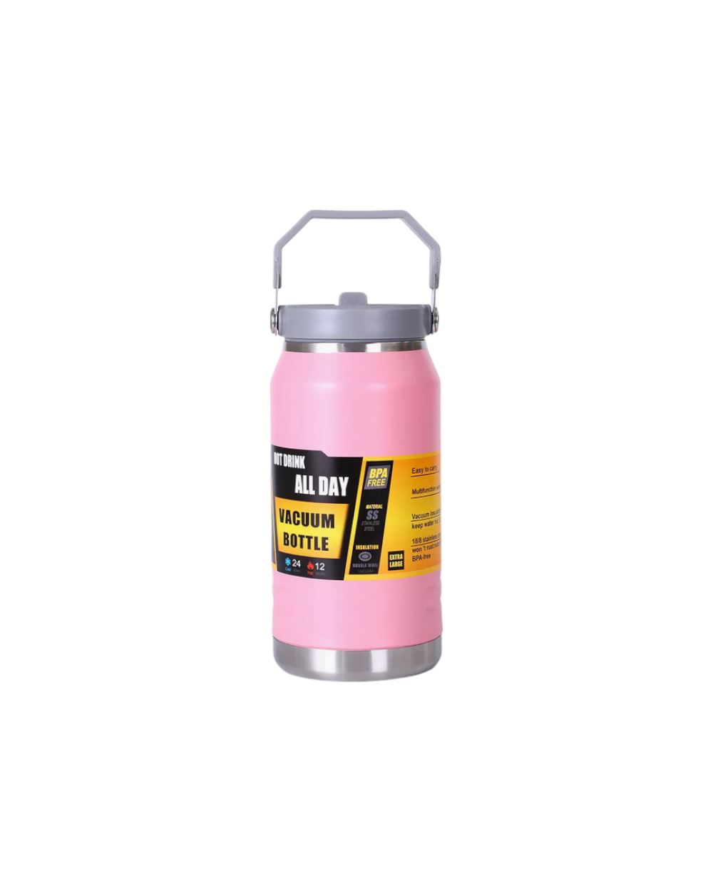 Φορητό παγούρι-θερμός - 1400ml - 123828 - Pink