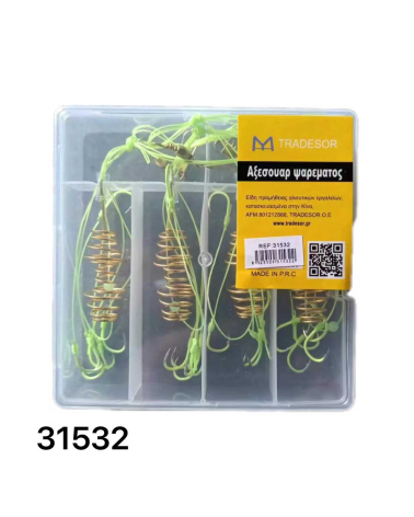 Μαλαγρωτής ψαρέματος σπιράλ με αγκίστρια