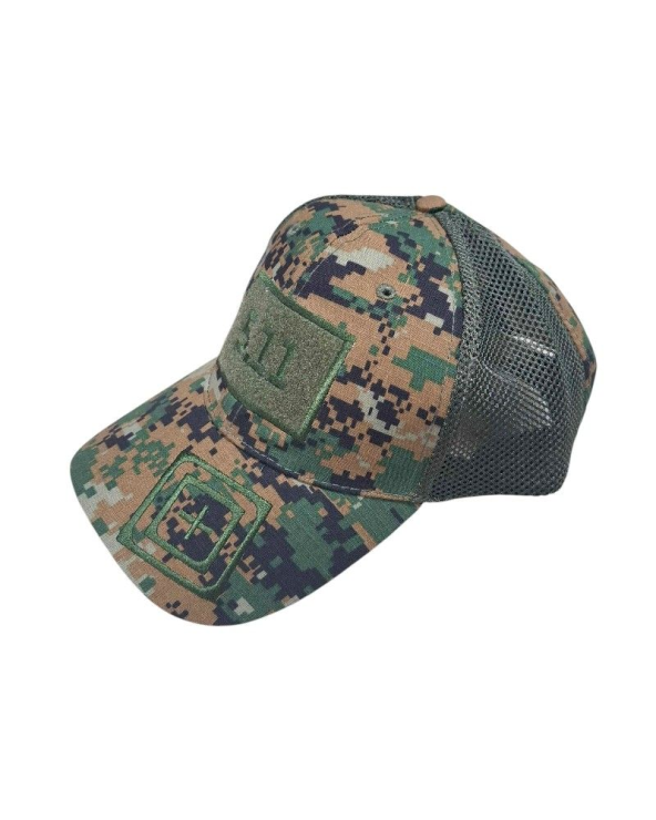 Ανδρικό καπέλο jockey στρατιωτικού τύπου - M01 - 270591 - Green/Brown