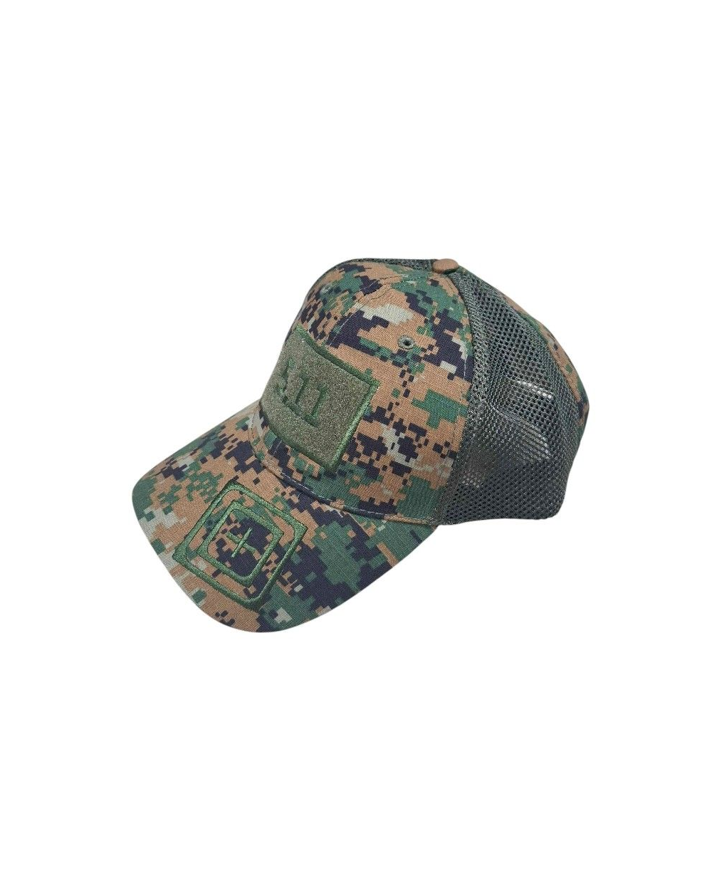 Ανδρικό καπέλο jockey στρατιωτικού τύπου - M01 - 270591 - Green/Brown