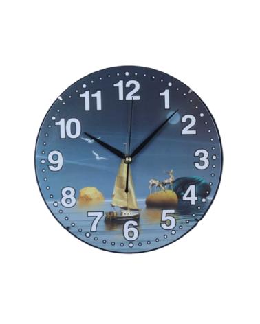 Ρολόι τοίχου - 831-1 - 283117 - Blue/Gold