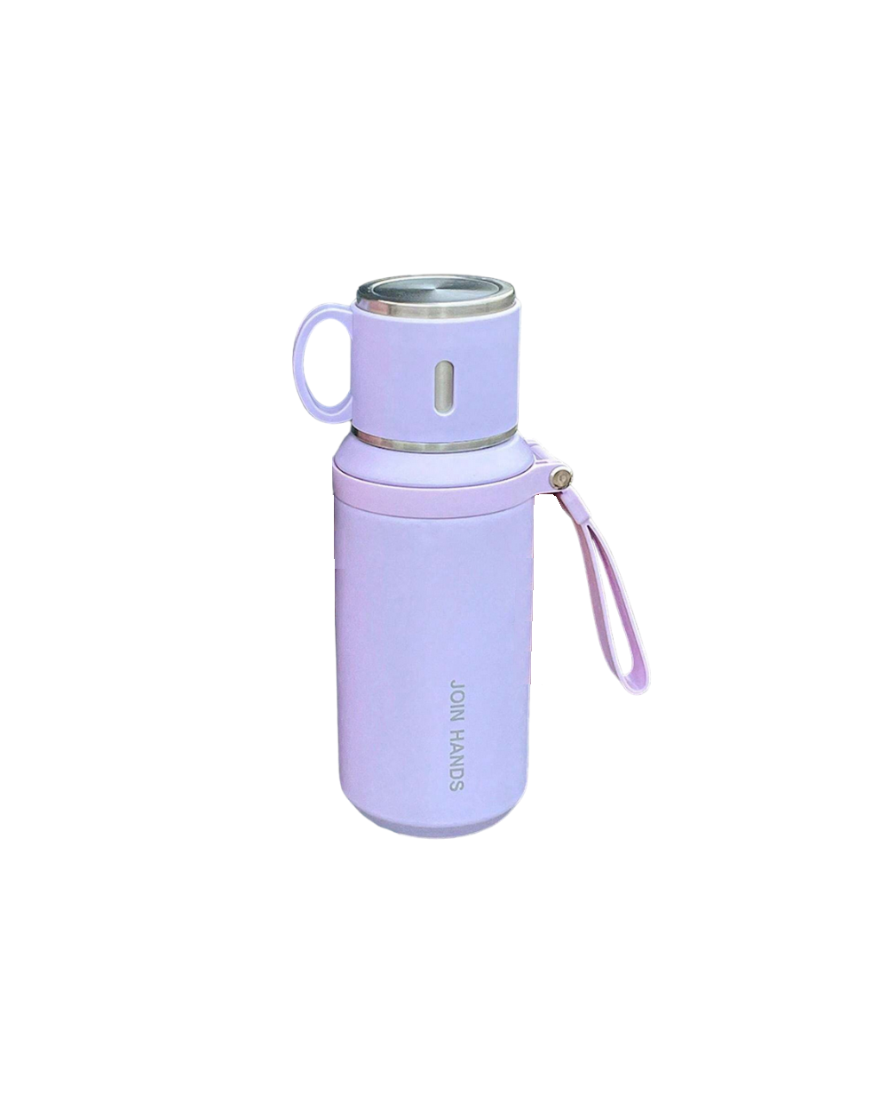 Φορητό παγούρι-θερμός με κούπα - 650ml - 954149 - Purple
