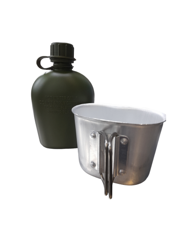 Στρατιωτική καραβάνα με παγούρι - 920007 - Green