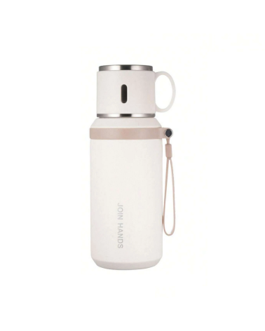 Φορητό παγούρι-θερμός με κούπα - 650ml - 954149 - White