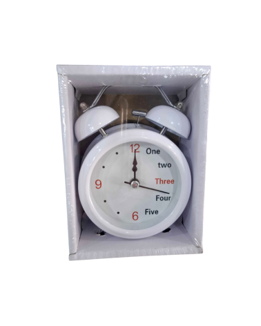 Επιτραπέζιο ρολόι - Ξυπνητήρι - 3301-12 - 301127 - White