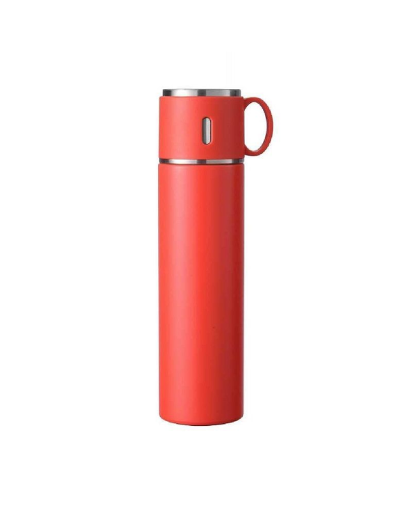 Φορητό παγούρι-θερμός με κούπα - 500ml - 954156 - Red