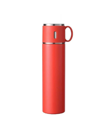 Φορητό παγούρι-θερμός με κούπα - 500ml - 954156 - Red