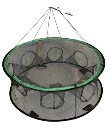 Πτυσσόμενη παγίδα ψαρέματος - Κιούρτος με 8 εισόδους - 70x26cm