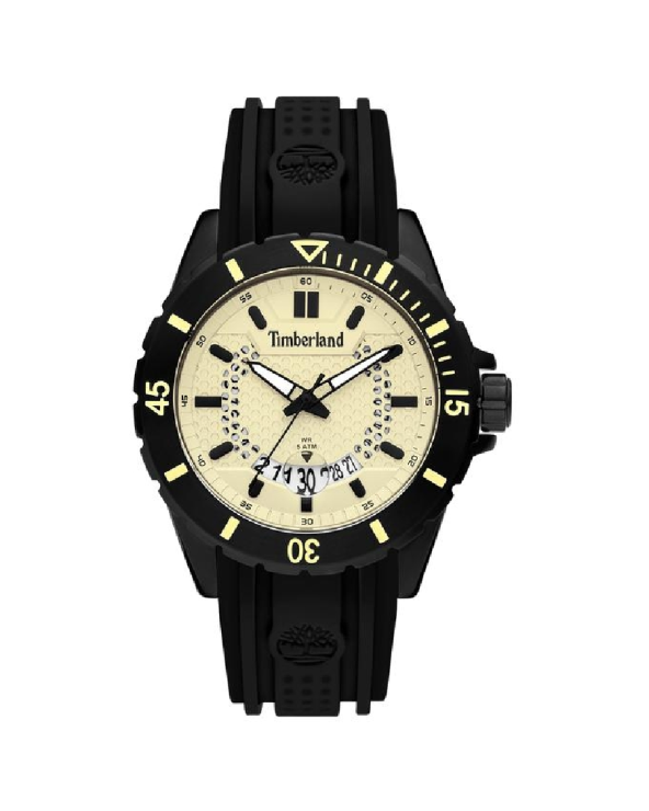WATCH TIMBERLAND MAN 15578JSB-14P (MEDFORD 46MM BEIGE 3H DATE BLACK SILICON)