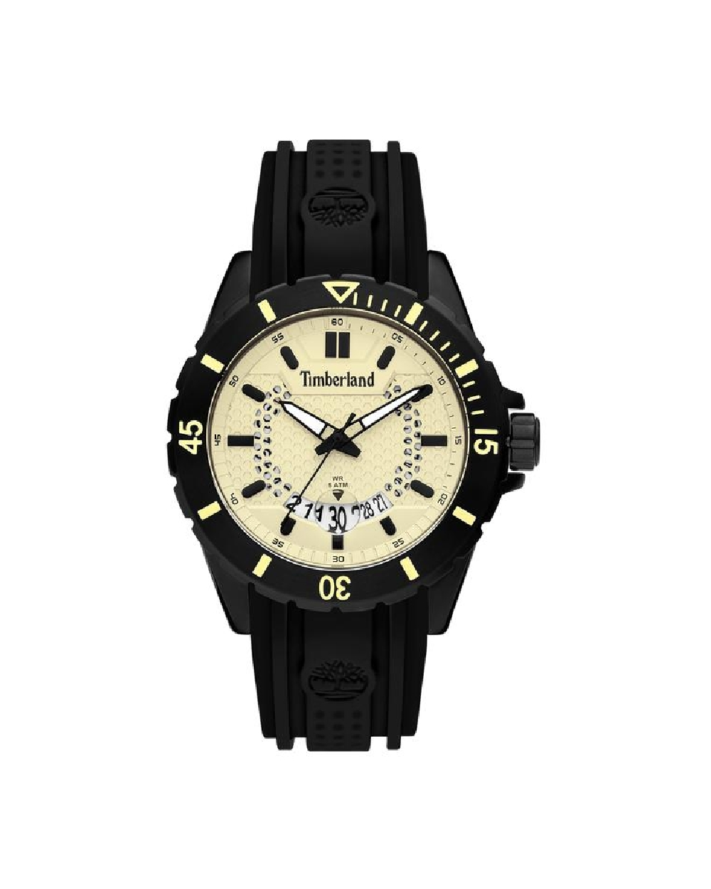 WATCH TIMBERLAND MAN 15578JSB-14P (MEDFORD 46MM BEIGE 3H DATE BLACK SILICON)