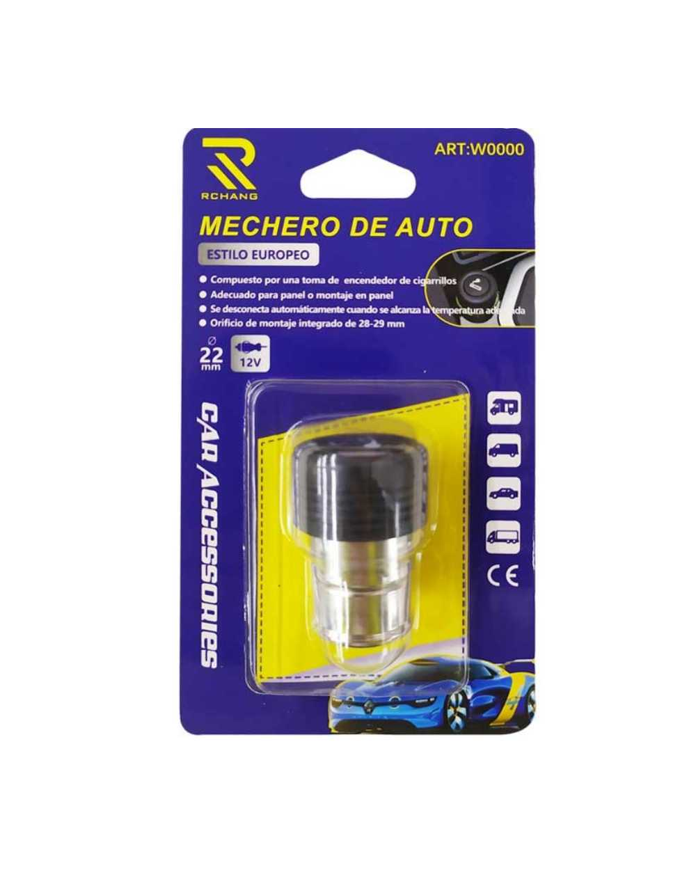 Αναπτήρας αυτοκινήτου - Ανταλλακτικό - HQ-6304 - 22mm - 12V