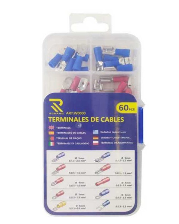 Σετ ακροδέκτες καλωδίων 10 τύπων - 60pcs