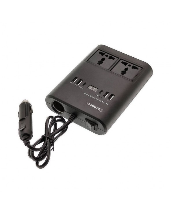 Μετασχηματιστής - Power Inverter αυτοκινήτου - 150W - 12VDC to 220VAC - 4xUSB - CD350562 -  505523