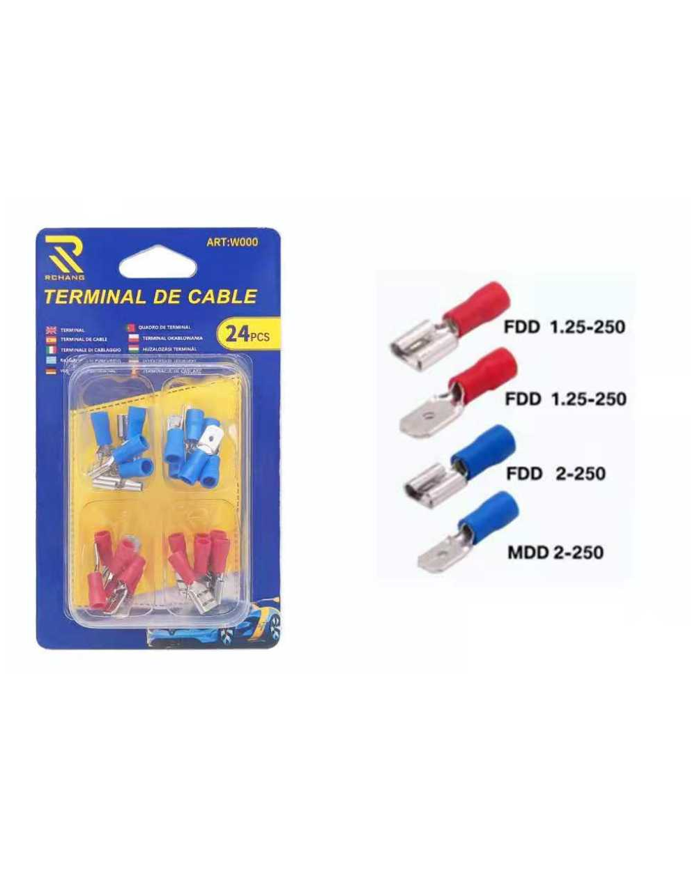 Σετ ακροδέκτες καλωδίων με μόνωση - 24pcs