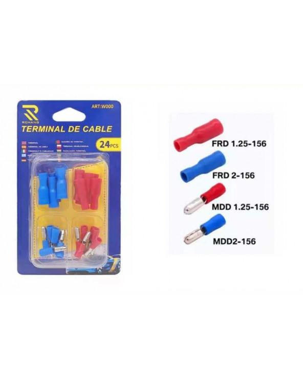 Σετ ακροδέκτες καλωδίων με μόνωση - 24pcs