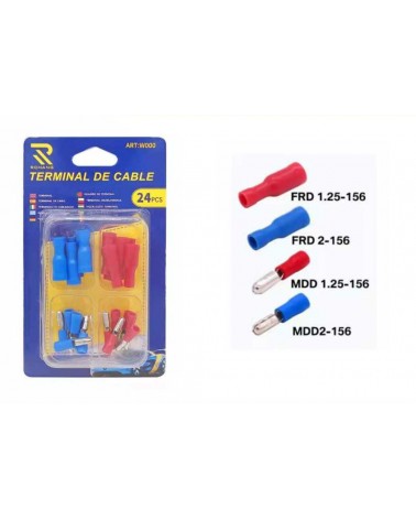 Σετ ακροδέκτες καλωδίων με μόνωση - 24pcs