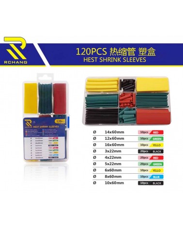 Θερμοσυστελλόμενα μανίκια καλωδίων - 120pcs