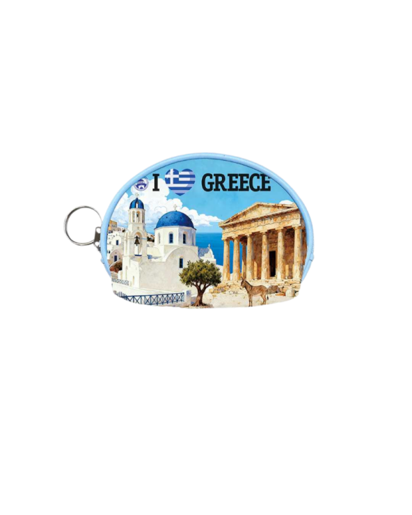 Πορτοφόλι Souvenir μπρελόκ mini - PVC - Greece - 10*8*3cm