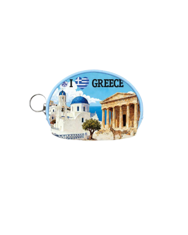 Πορτοφόλι Souvenir μπρελόκ mini - PVC - Greece - 10*8*3cm