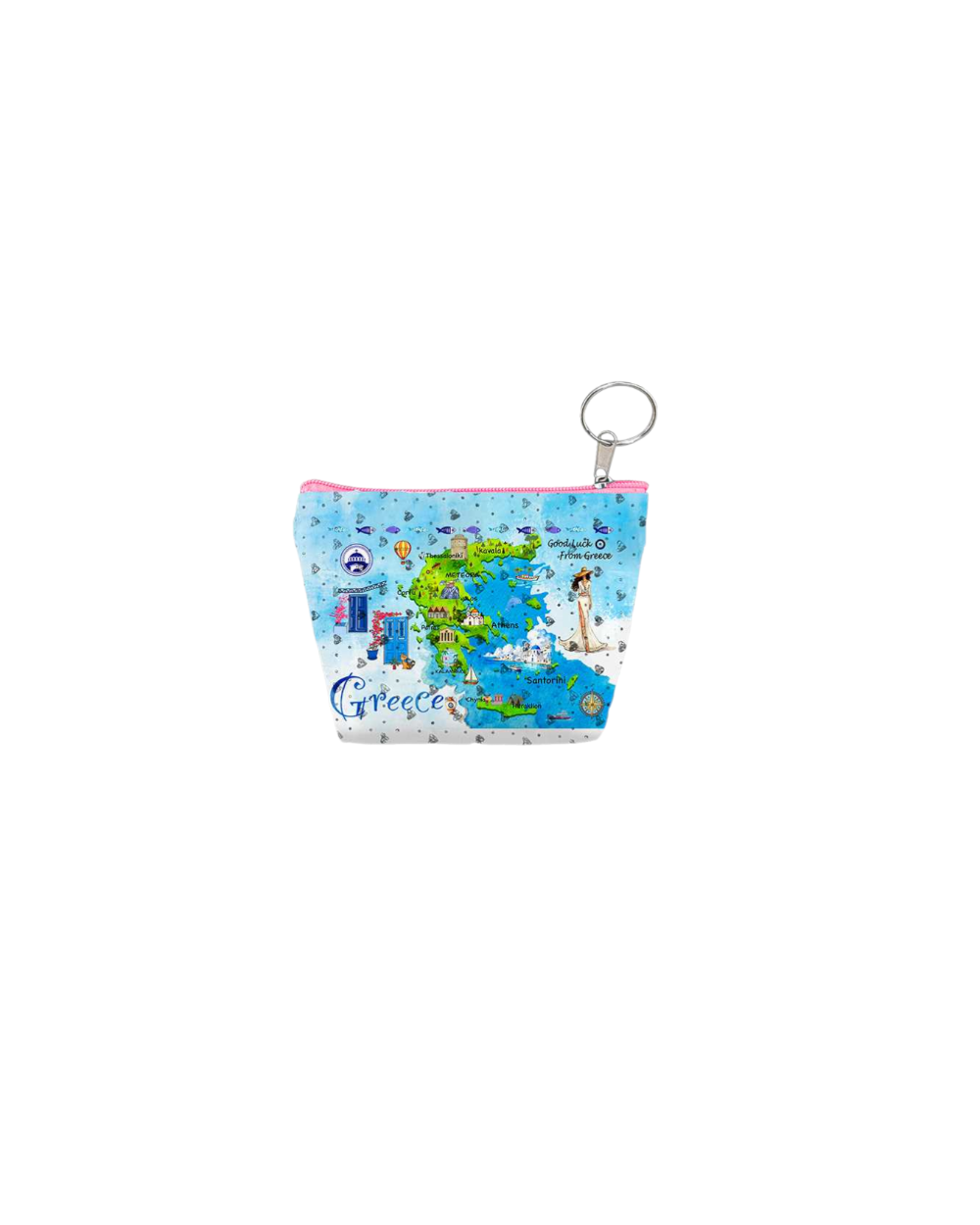Πορτοφόλι Souvenir μπρελόκ mini - PVC - Greece - 11*7*4cm