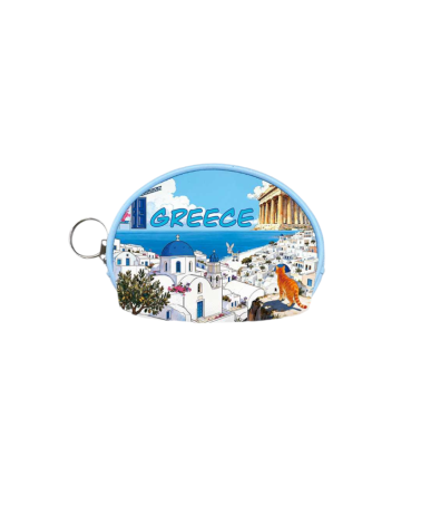 Πορτοφόλι Souvenir μπρελόκ mini - PVC - Greece - 10*8*3cm
