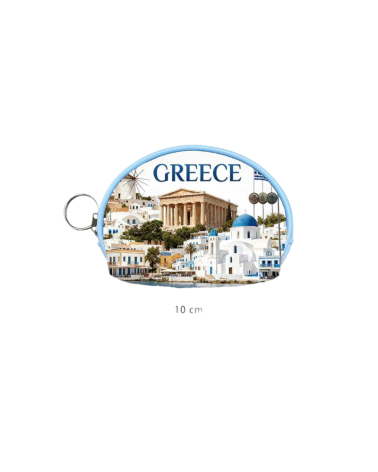 Πορτοφόλι Souvenir μπρελόκ mini - PVC - Greece - 10*8*3cm