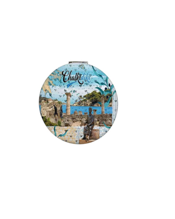 Kαθρέπτης τσέπης Souvenir - Chalkidiki - 7*7*3cm