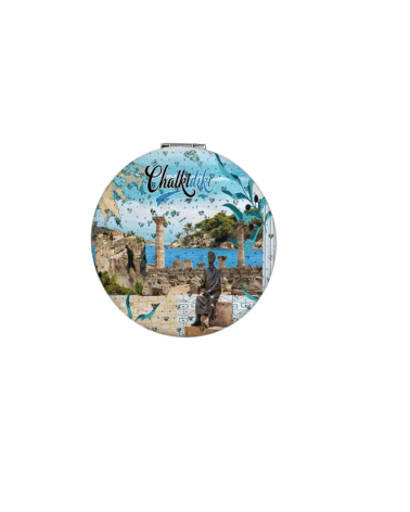Kαθρέπτης τσέπης Souvenir - Chalkidiki - 7*7*3cm