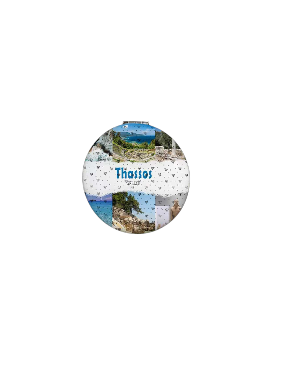 Kαθρέπτης τσέπης Souvenir - Thassos - 7*7*3cm