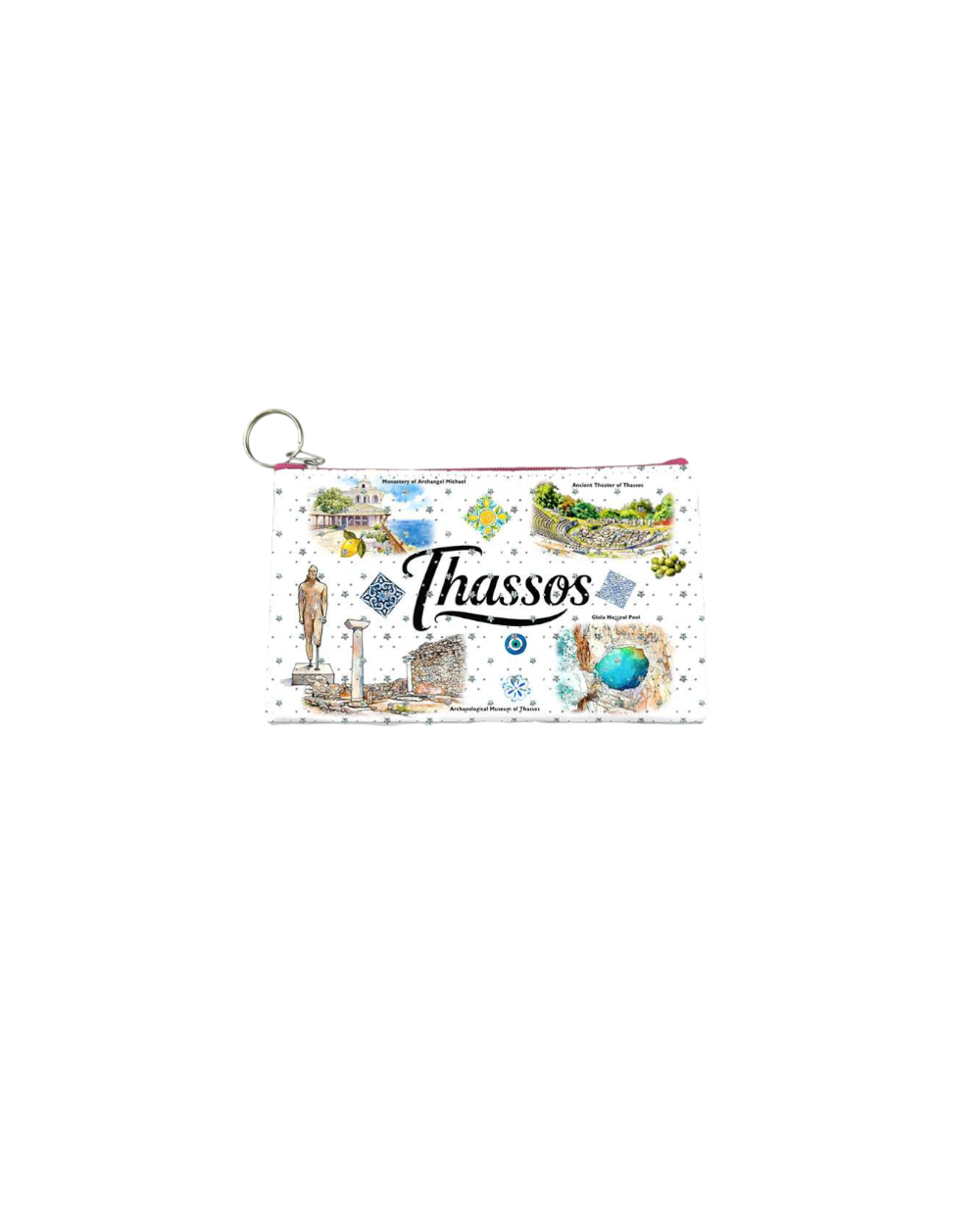 Πορτοφόλι Souvenir μπρελόκ - PVC - Thassos - 16*10cm