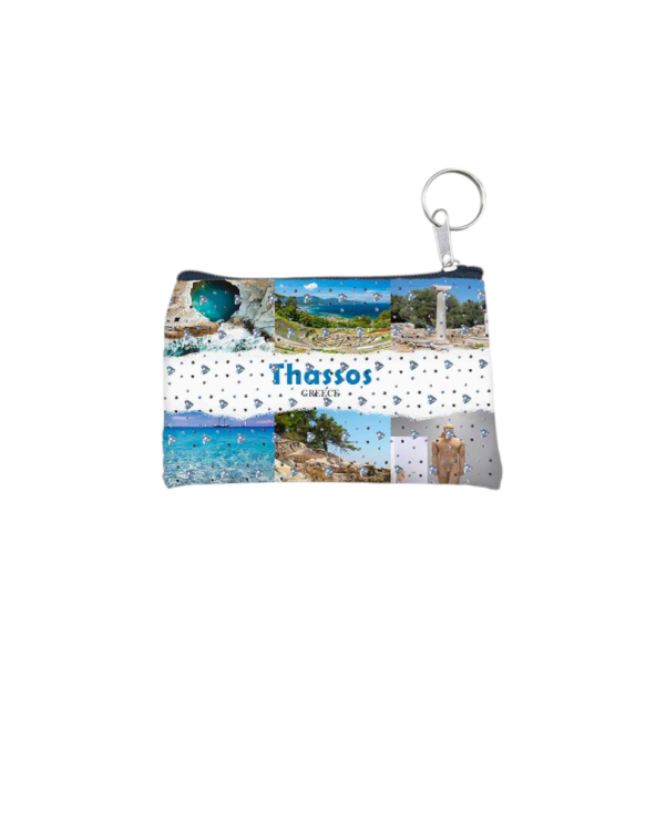Πορτοφόλι Souvenir μπρελόκ - PVC - Thassos - 11*7cm