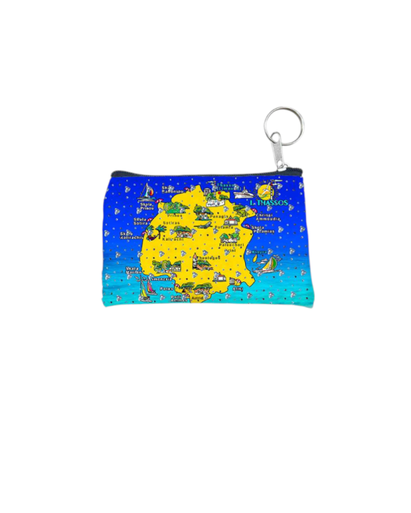 Πορτοφόλι Souvenir μπρελόκ - PVC - Thassos - 11*7cm